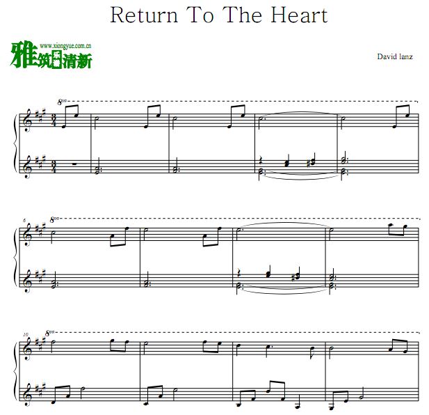 Return to the Heart - David Lanz钢琴谱