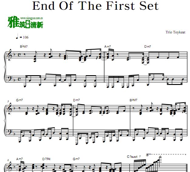 Trio Toykeat - End Of The First Set钢琴谱