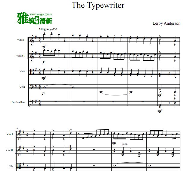 Leroy Anderson - The Typewriter