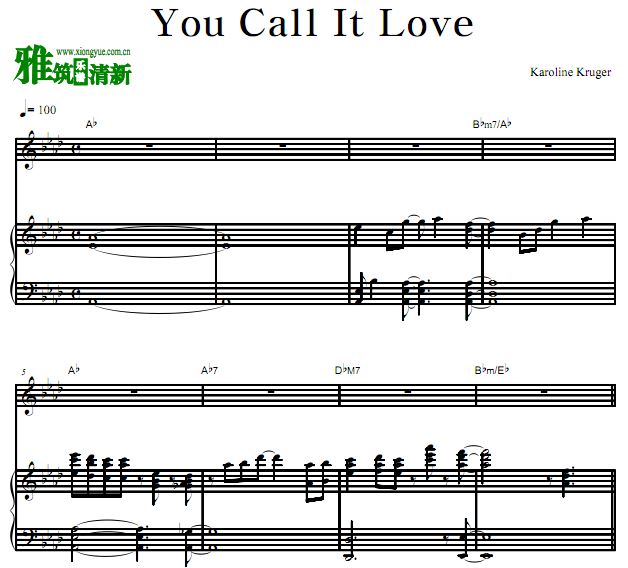 心动的感觉主题曲 You Call It Love钢琴弹唱伴奏歌谱