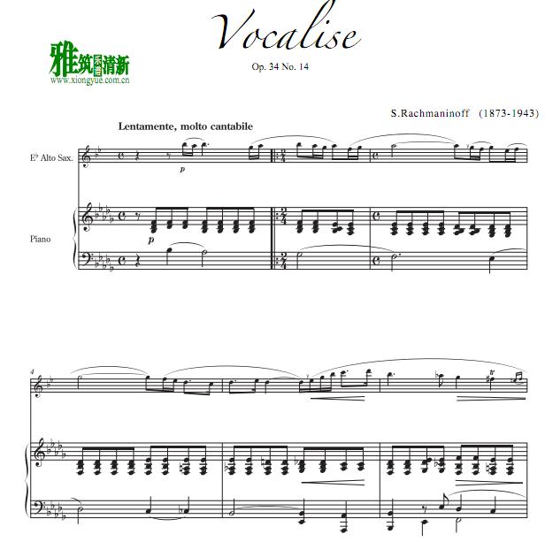 ŵ  Vocalise Op.34, No.14˹ٰ