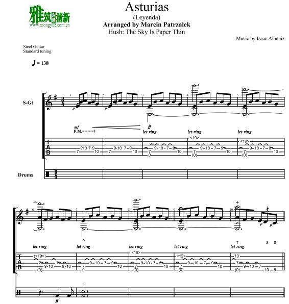 Marcin Patrzalek - ASTURIAS阿斯图里亚斯的传奇吉他谱