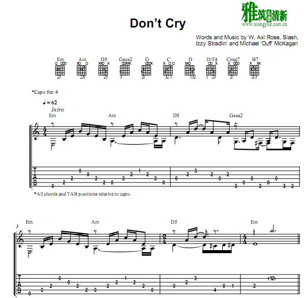 Don't Cry 