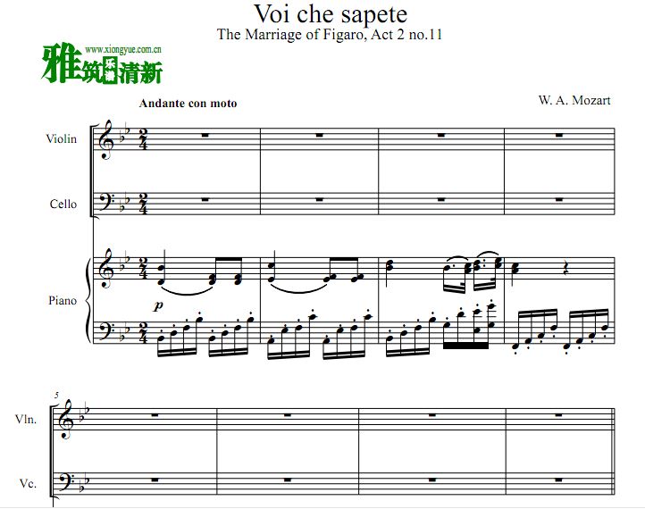 Ѽ޵Ļ Voi che sapeteСٴٸ