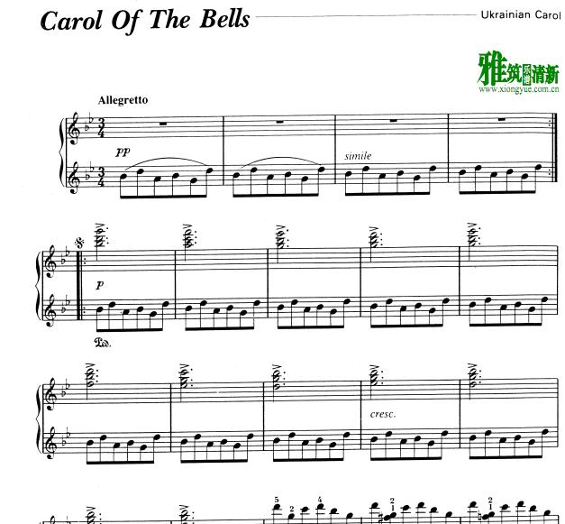 george winston - Carol of the bells钢琴谱