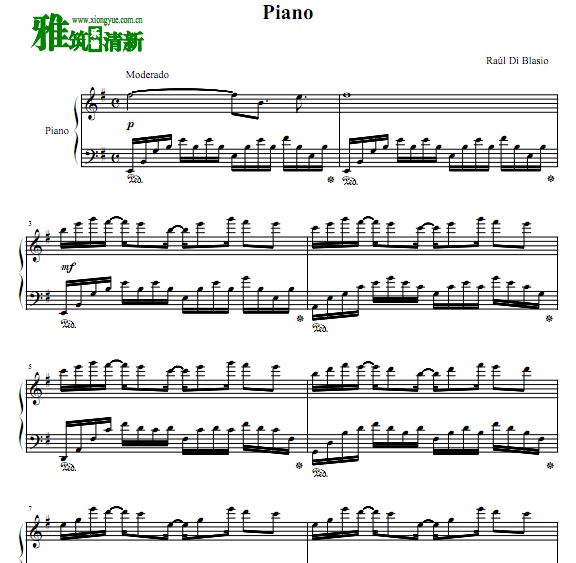 Piano钢琴谱 - Raul Di Blasio Bebu Silvetti version