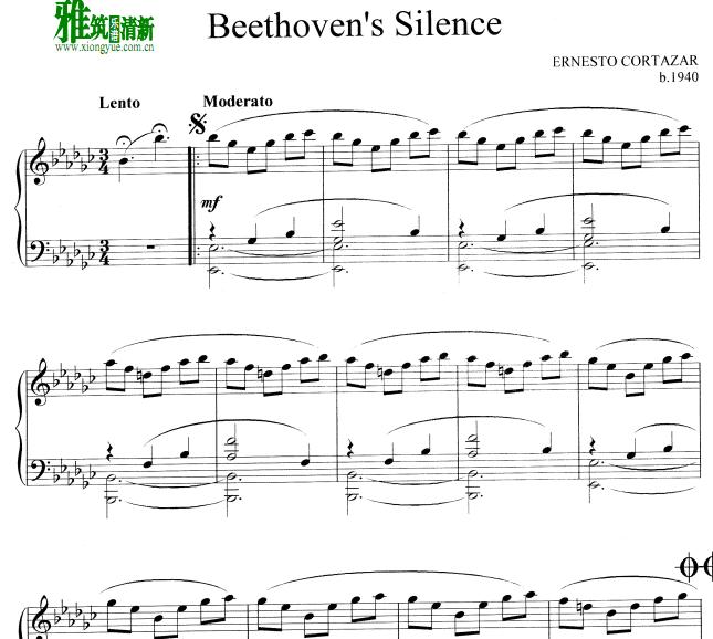 Ernesto cortazar - Beethoven's Silence钢琴谱