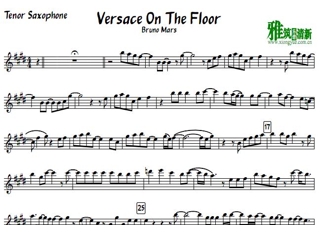 Bruno Mars - Versace On The Floor 次中音萨克斯