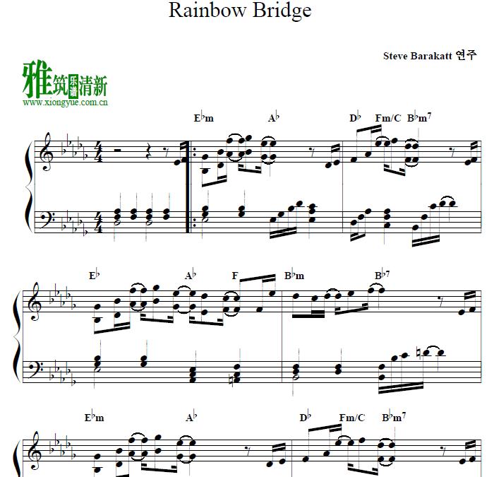 steve barrakatt - rainbow bridge钢琴谱