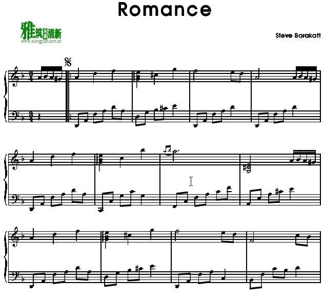Steve Barakatt - Romance钢琴谱