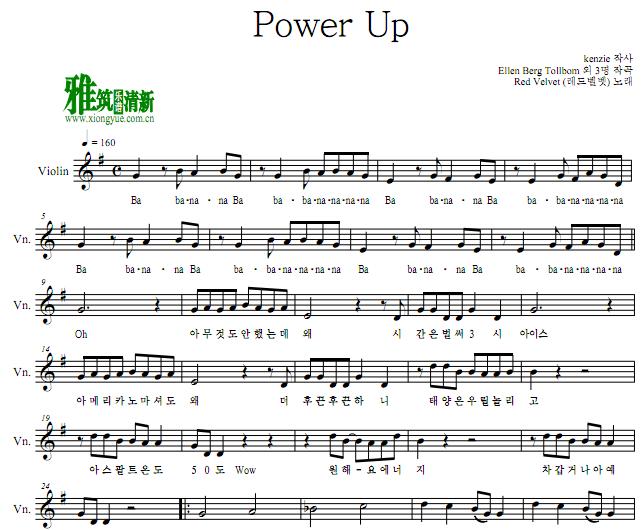 sheet music   流行音乐乐谱   楽谱   五线谱   red velvet - power