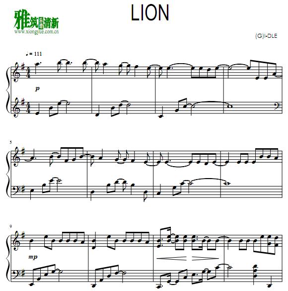 (G)I-DLE – LION钢琴谱
