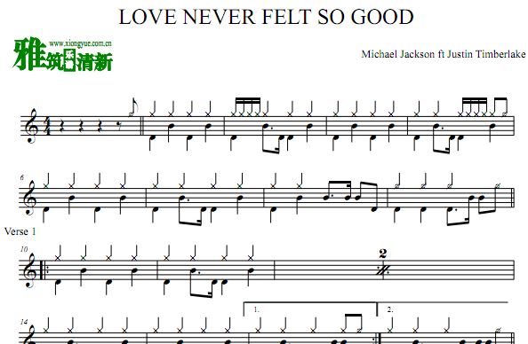 Michael jackson - Love never felt so good鼓谱
