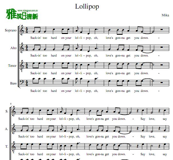 Lollipopϳ SATB