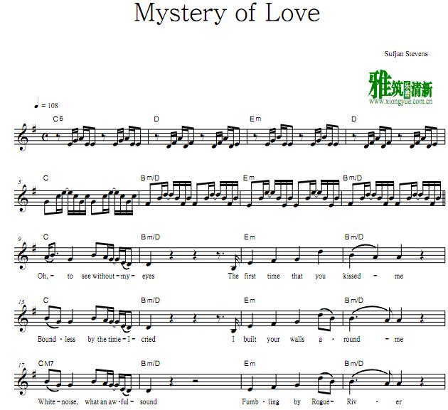 以你的名字呼唤我 Mystery of Love小提琴谱