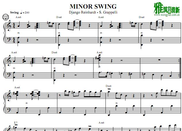 Minor Swing手风琴谱