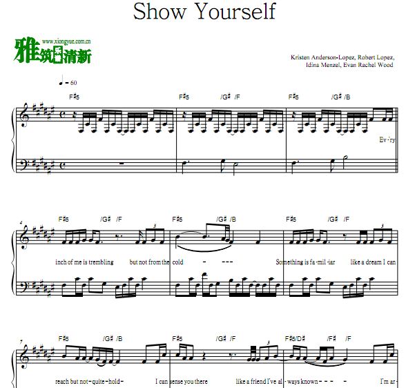 FROZEN2 Show Yourself 钢琴谱