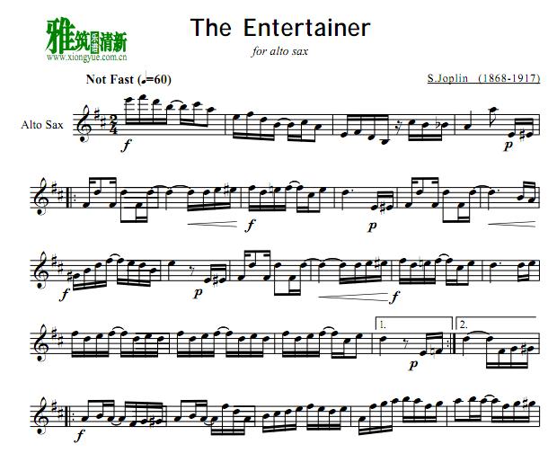 演艺人The Entertainer 萨克斯谱