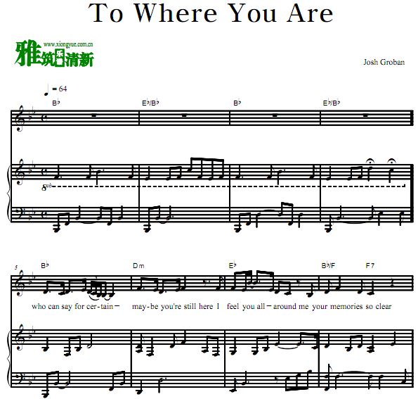 Josh Groban - To Where You Are 