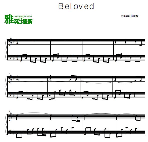 Michael Hoppe - Beloved钢琴谱