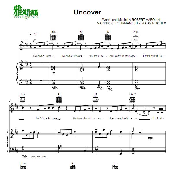 Zara Larsson - Uncover钢琴伴奏谱