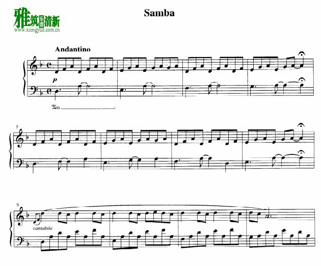 Ludovico Einaudi - Samba钢琴谱