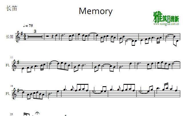 久石让Joe Hisaishi入殓师 - Memory长笛谱