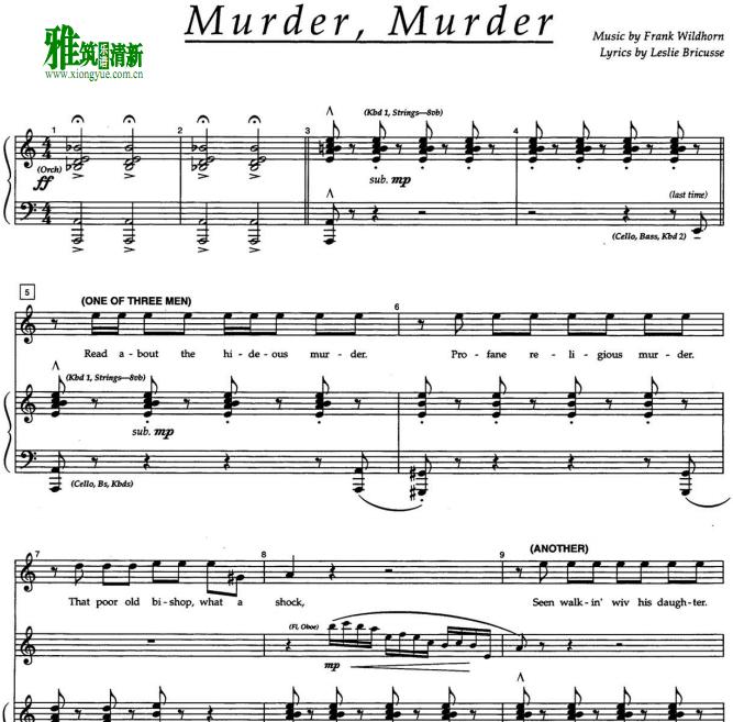 变身怪医 - murder murder钢琴伴奏谱