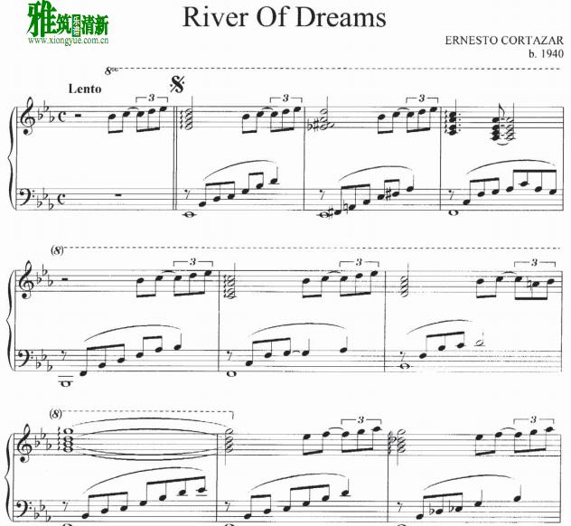 Ernesto Cortazar - River of Dreams钢琴谱