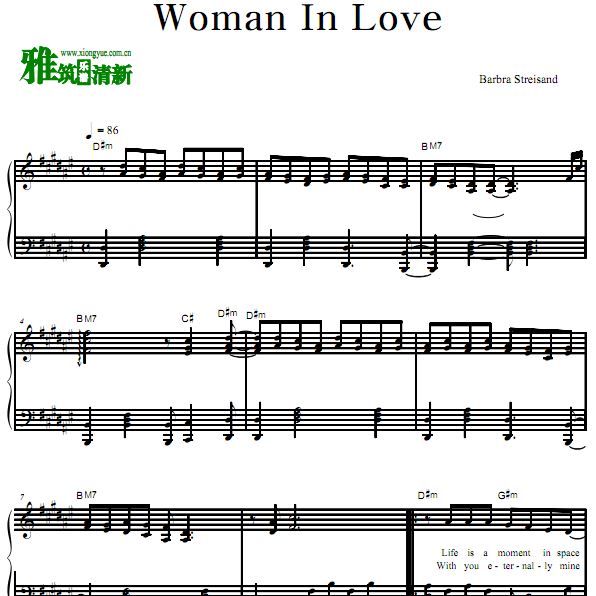 Barbra Streisand - Woman In Love钢琴独奏谱