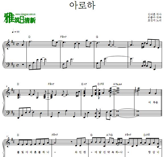 曹政奭 机智的医生生活 OST Part3 Aloha钢琴谱