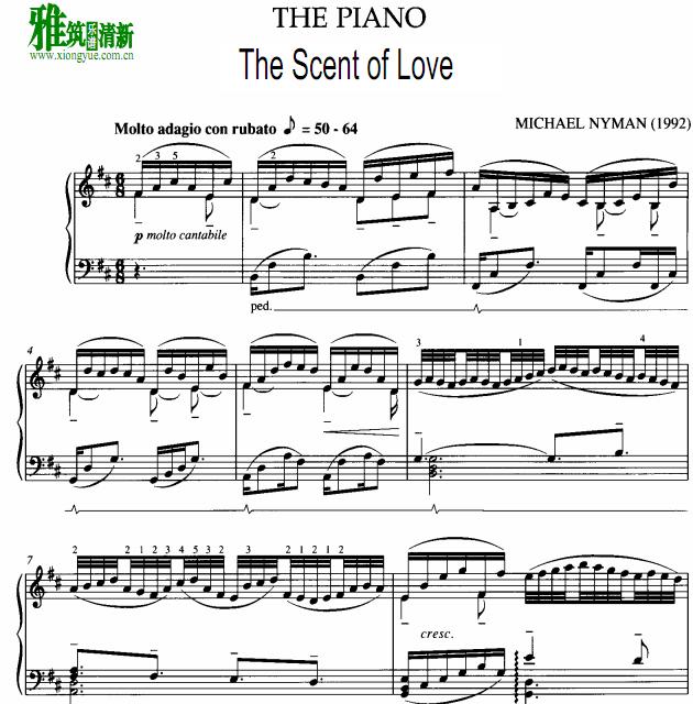 Michael Nyman钢琴课 - The Scent of Love 钢琴谱