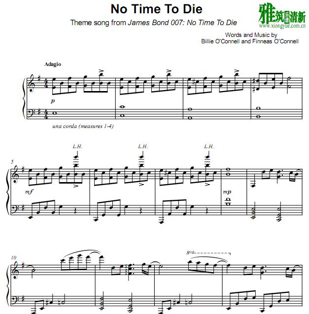No Time to Die钢琴谱