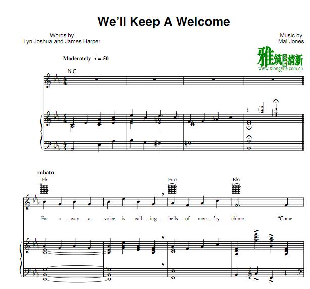 We'll Keep a Welcome钢琴谱