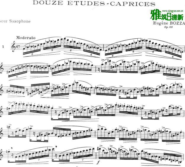 Eugene Bozza 12首练习曲 12 Etudes-Caprices萨克斯谱