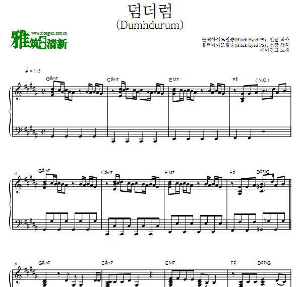 Apink - Dumhdurum钢琴独奏谱 