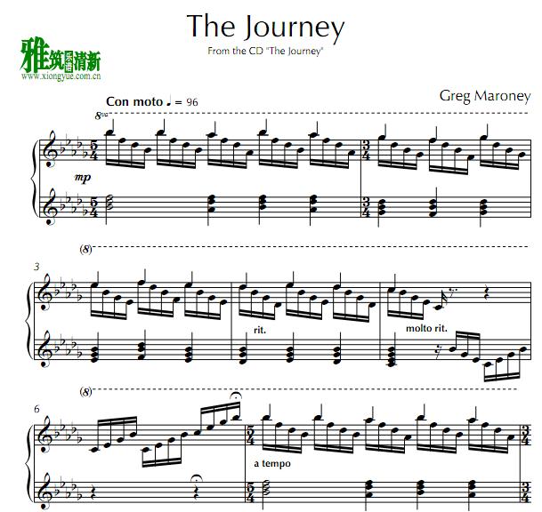 Greg Maroney - The Journey钢琴谱