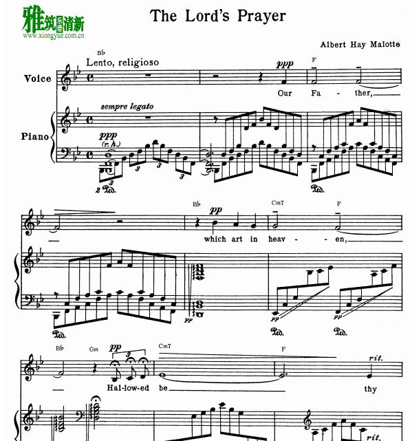 The Lord's Prayer钢琴伴奏谱