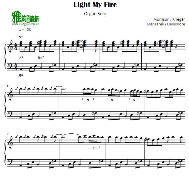 The Doors - Light My Fire钢琴谱