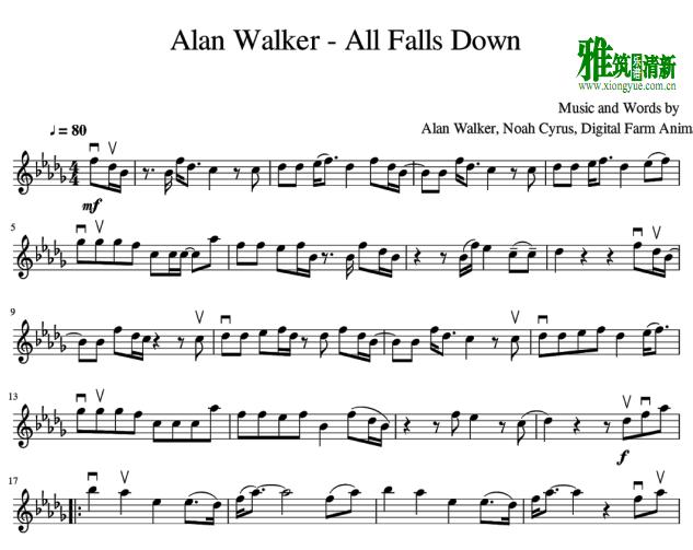 Alan walker - all falls down С