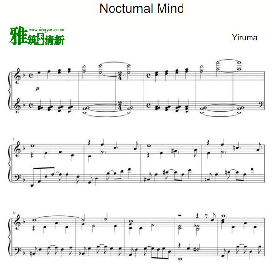 李闰珉 Yiruma - Nocturnal Mind钢琴谱
