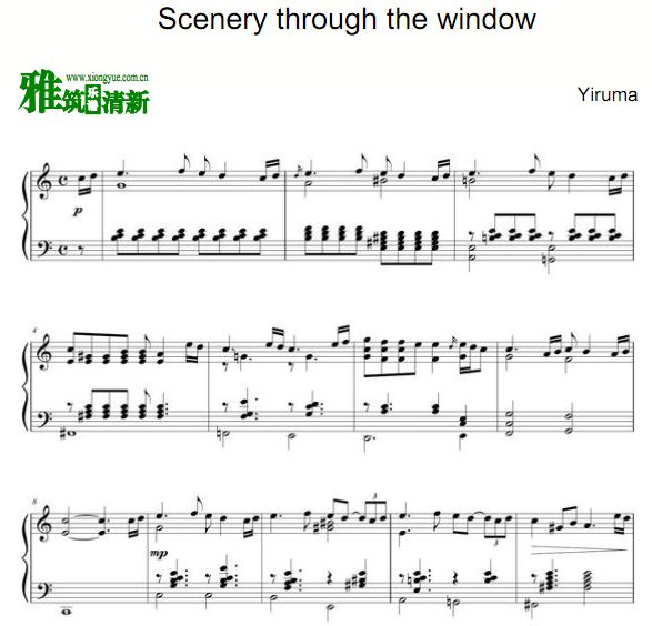 李闰珉 Yiruma - Scenery through the window钢琴谱