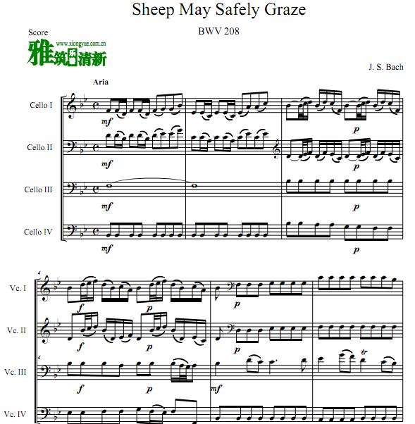 ͺ ڰسԲ Sheep May Safely Graze BWV 208 