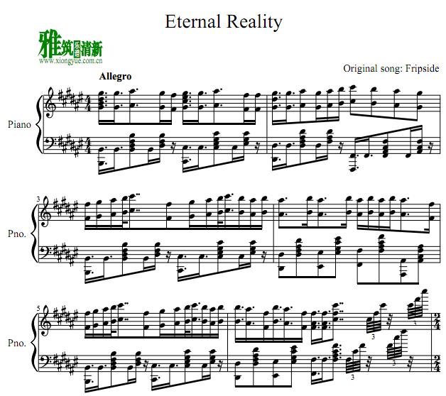 某科学的超电磁炮Eternal Reality钢琴谱