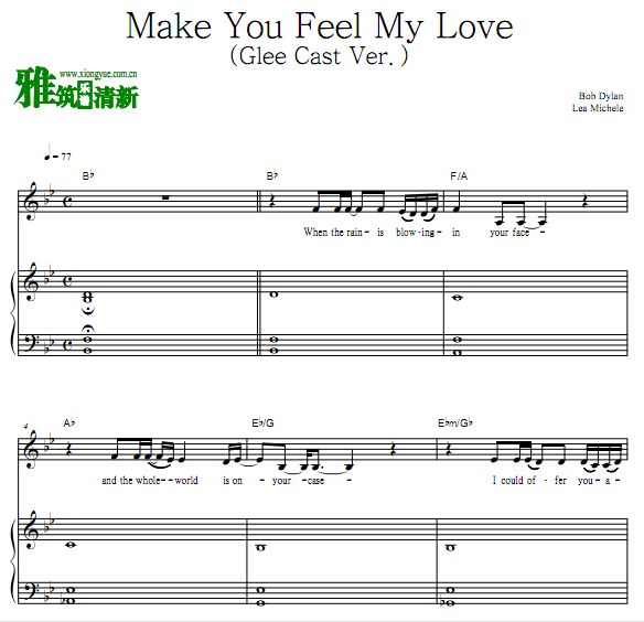 Glee Cast - Make You Feel My Love ٰ