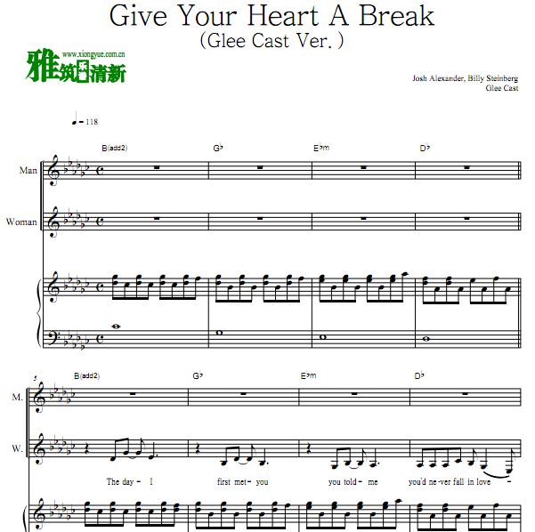 Teenage Dream(Glee Cast Ver。)阿卡贝拉合唱谱 欢乐合唱团纯人声混声合唱谱