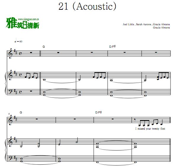 Gracie Abrams - 21 (Acoustic)  