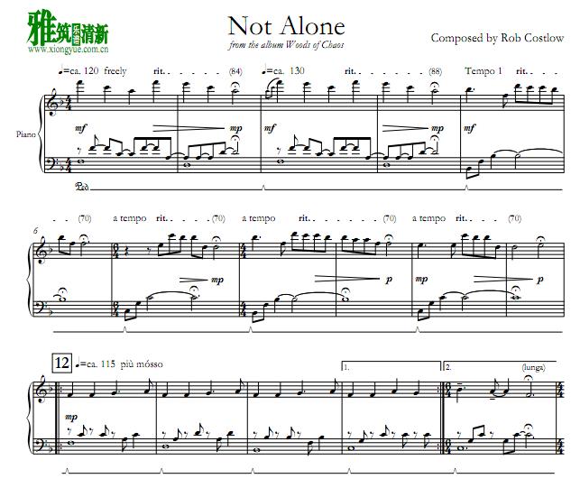 Rob Costlow - Not Alone钢琴谱