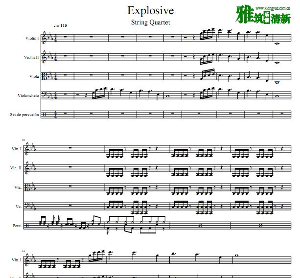 Explosive弦乐四重奏谱
