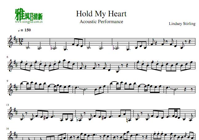 Lindsey Stirling - Hold My Heart小提琴谱